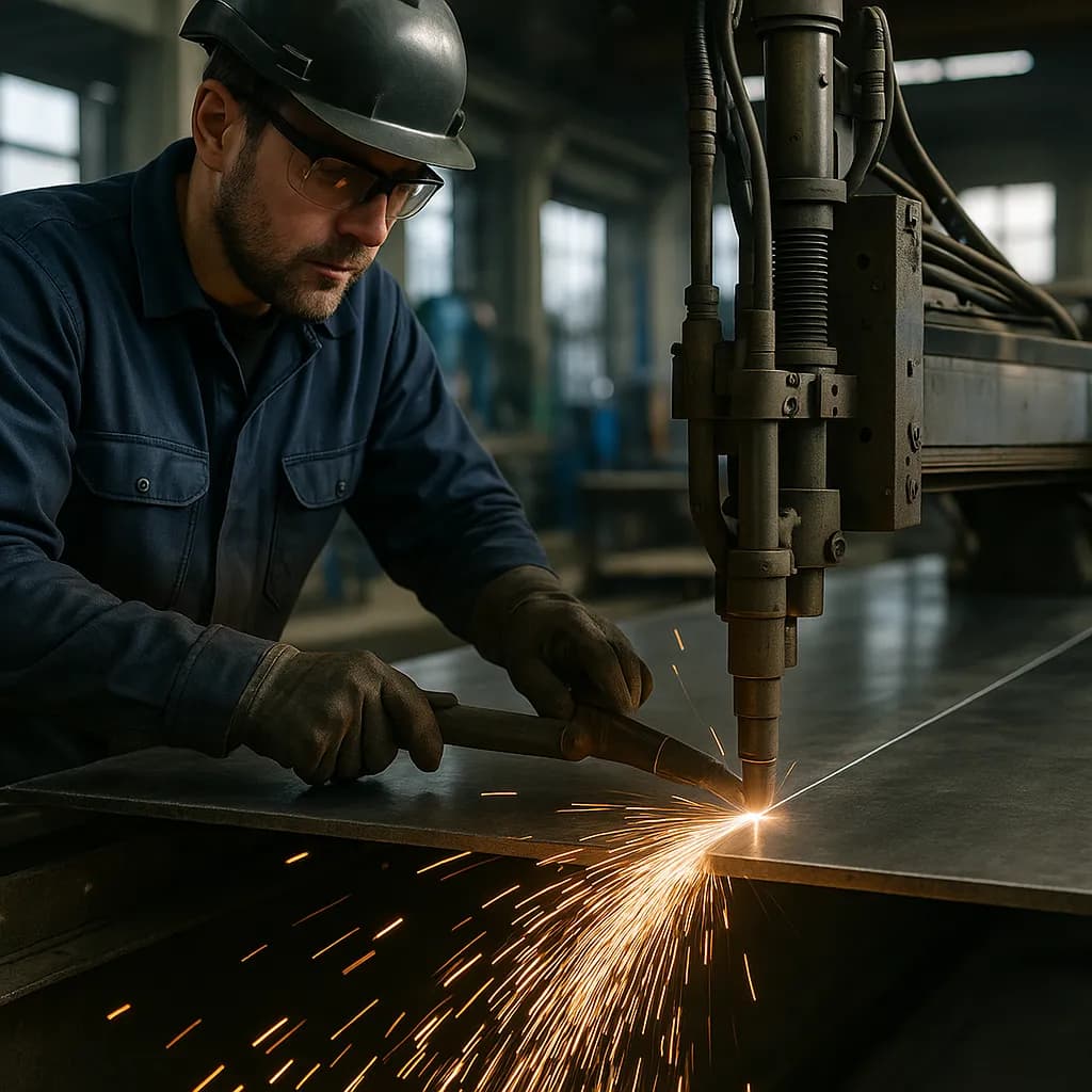 Travail de précision du métal dans les ateliers des Ateliers Brucker à Warken
