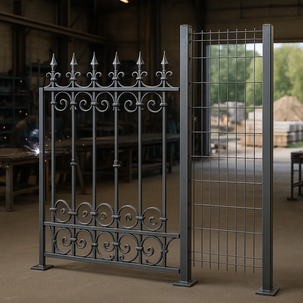 Clôture et grillage métalliques décoratifs fabriqués par les Ateliers Brucker